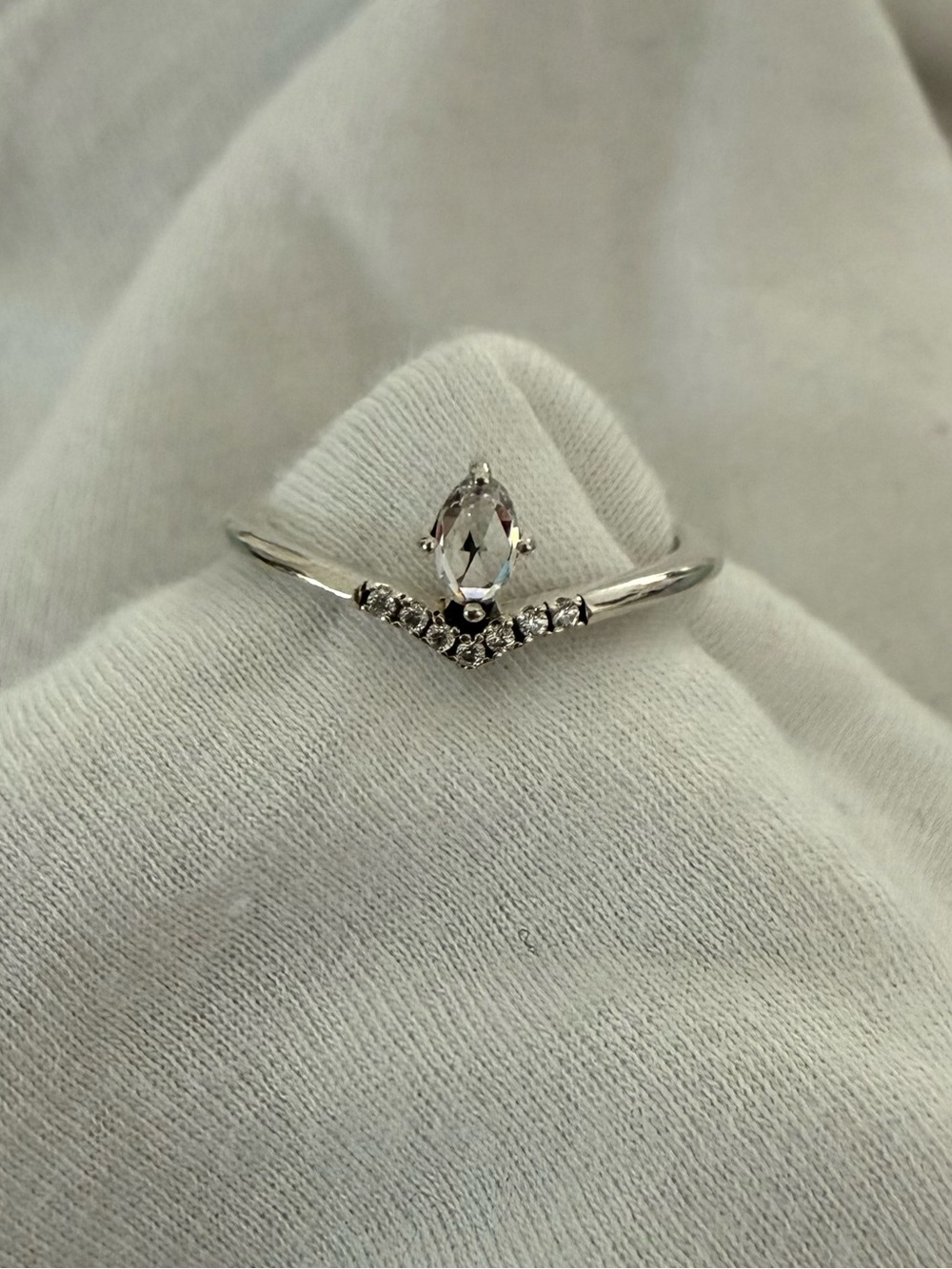 Like New! Pandora Classic Wishbone Tiara-style Ring - size 7.5